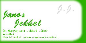 janos jekkel business card
